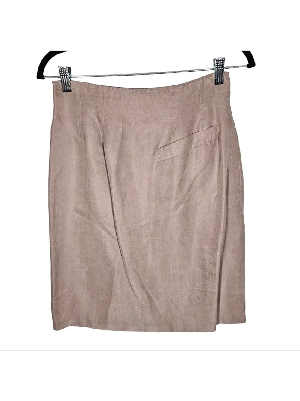 Rodier Silk Pencil Skirt Beige Size XS